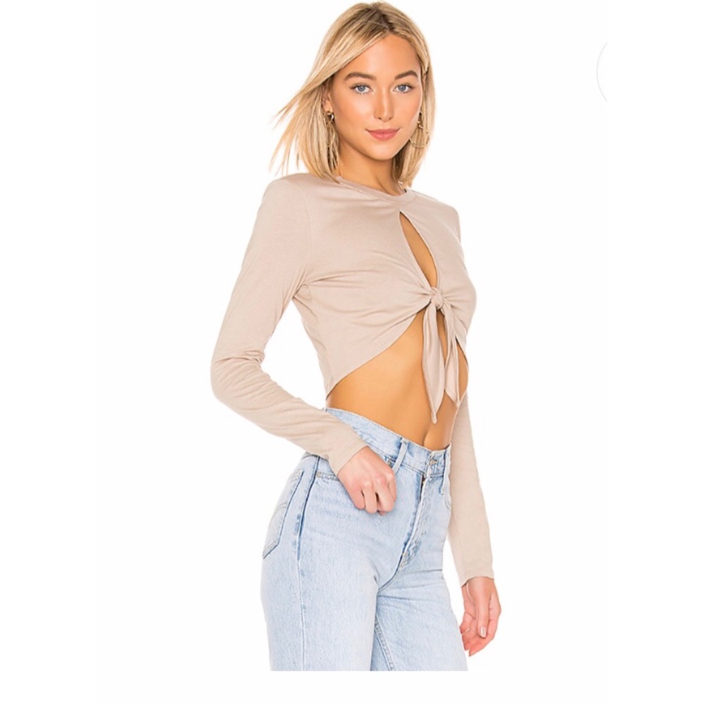 Lovers + Friends Tied Up Tee Nude Size XL